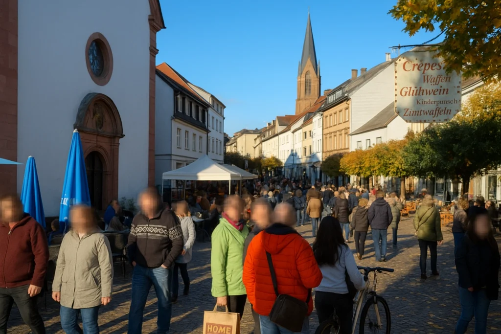 Foto: Betrieb vor der Engelbertskirche