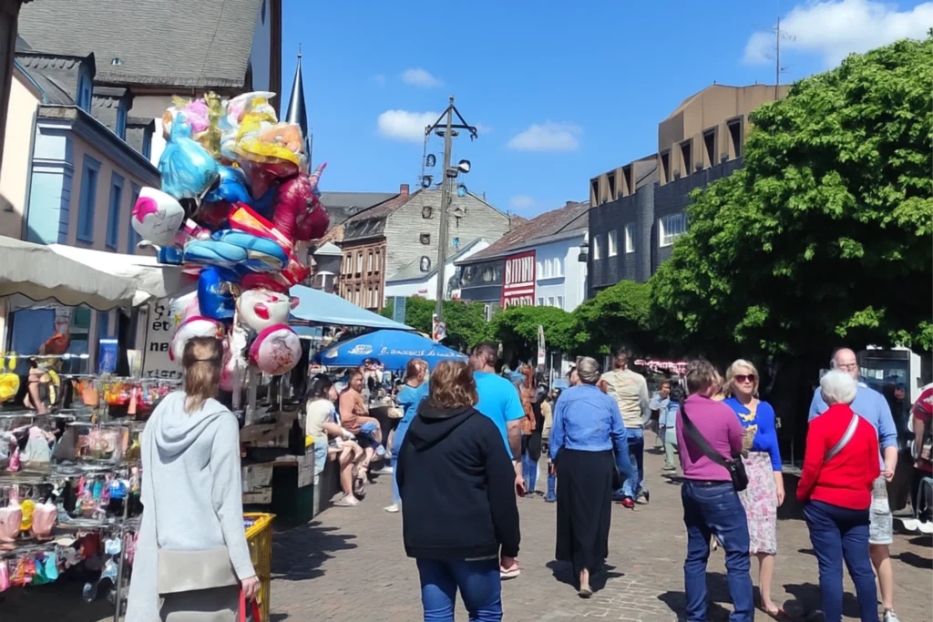 Foto: Viele Menschen in der Fußgängerzone